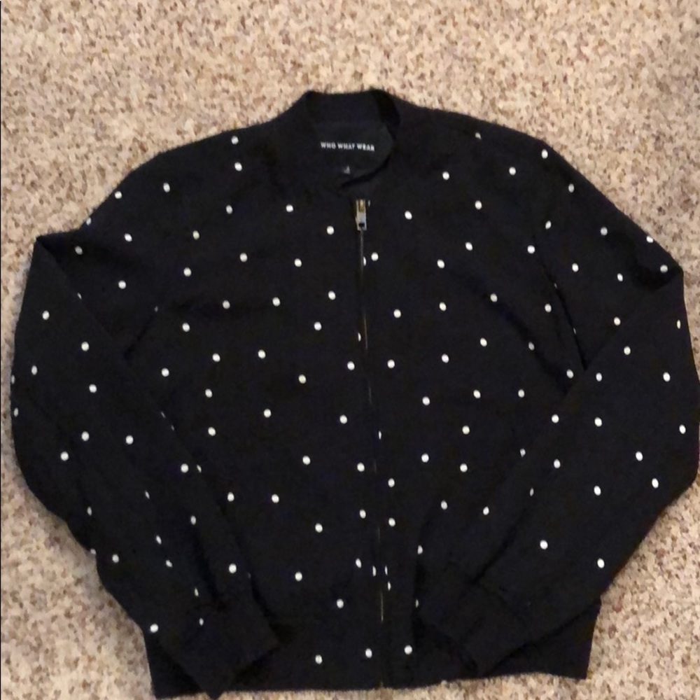 Polka Dot Bomber Jacket